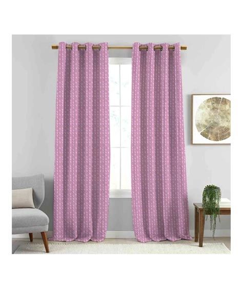 iShopping - Maguari Lining PQ Jacquard Curtains 2 Pcs Pink
