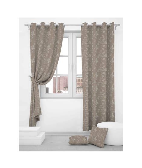 iShopping - Maguari PQ Jacquard Curtain 2 Pcs Dark Brown