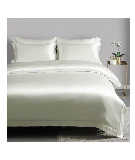 iShopping - Maguari Satin Silk Duvet Cover Off White (0383)