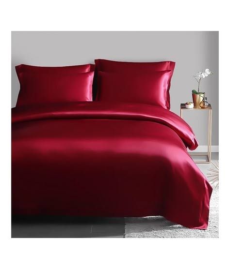 iShopping - Maguari Satin Silk Duvet Cover Red (0384)