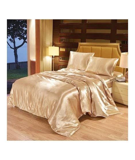 iShopping - Maguari Soft Silk Shine Single Bed Sheet Light Brown