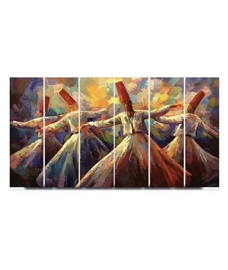 iShopping - Maguari Sufism Painting Canvas Small Wall Frame 6 Pcs (0686)