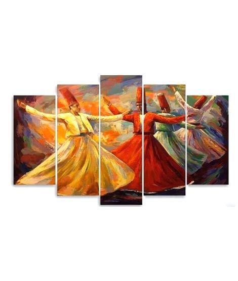 iShopping - Maguari Sufism Redish Canvas Small Wall Frame 5 Pcs (0652)