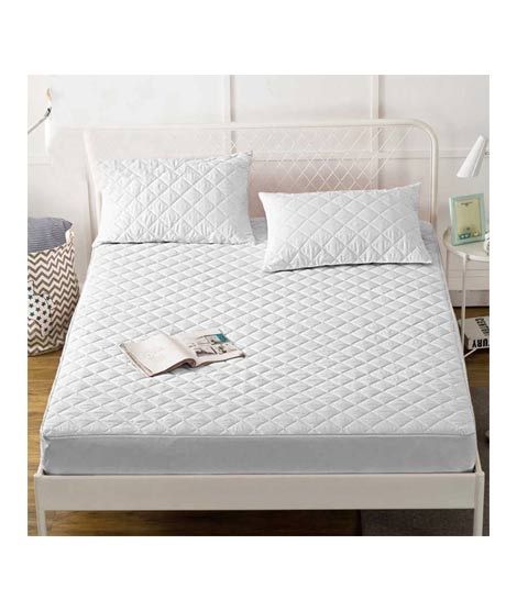 iShopping - Maguari King Quilted Mattress Protector White (0259)