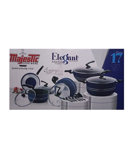 iShopping - Majestic Elegant Non stick Cookware Gift Set - 17 Pcs