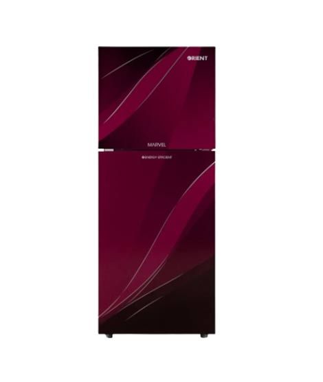 iShopping - Orient Marvel 380 Freezer-On-Top Glass Door Refrigerator 13 Cu Ft Blaze Purple