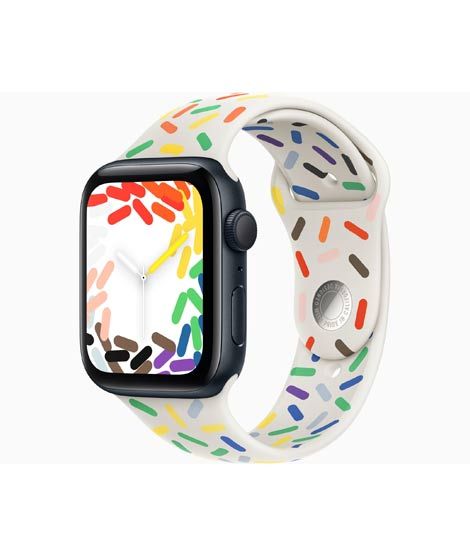 iShopping - Apple Watch SE 2023 Midnight Aluminum Case With Sport Band-Pride Edition-44mm-GPS