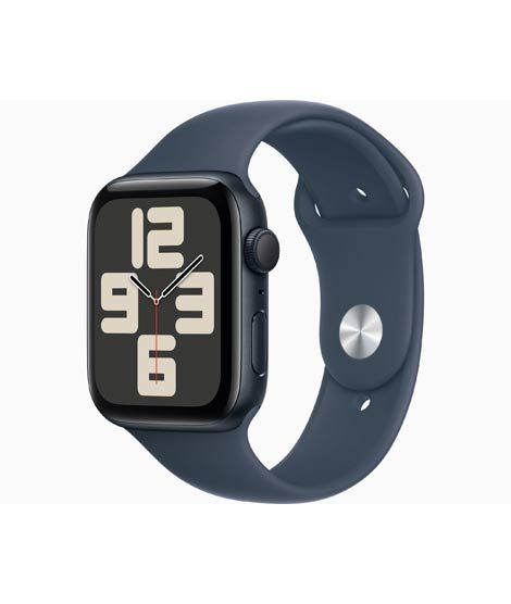 iShopping - Apple Watch SE 2023 Midnight Aluminum Case With Sport Band-Storm Blue-44mm-GPS