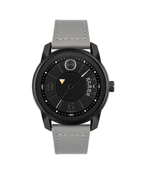 iShopping - Movado BOLD Verso Leather Strap Men's Watch Grey (3600695)