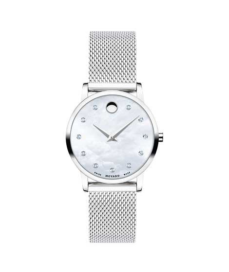 iShopping - Movado Museum Classic stainless steel Women's Watch White (0607491)