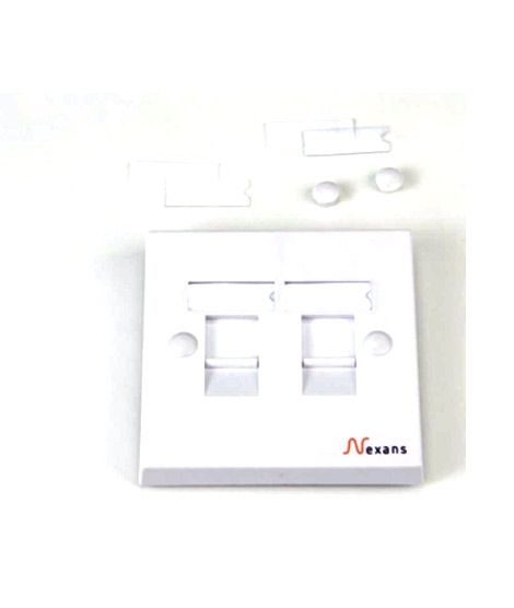 iShopping - Nexans Essential 86x86 Wallplate 2 Keystone (N423.630)