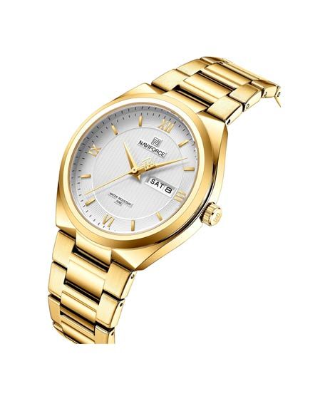 iShopping - Naviforce Day & Date Edition Watch For Men - Golden (Nf-8030-3)