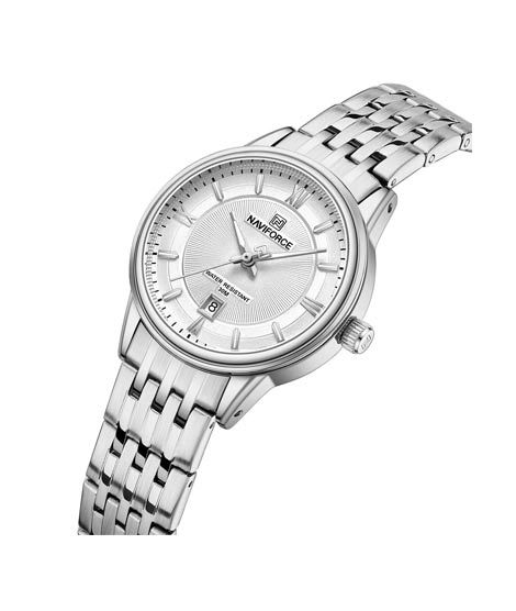 iShopping - Naviforce Exlcusive Date Edition Women's Watch Silver (NF-8040L-7)