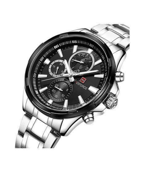 iShopping - Naviforce Chronograph Luxury Edition Watch For Men - Silver (NF-9089-1)
