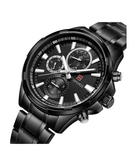 iShopping - Naviforce Chronograph Luxury Edition Watch For Men - Black (NF-9089-2)