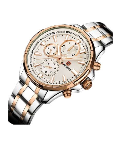 iShopping - Naviforce Chronograph Luxury Edition Watch For Men - Two Tone (NF-9089-4)