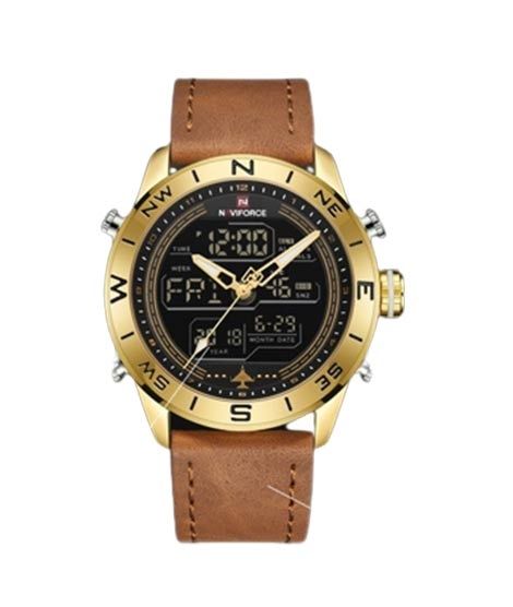 iShopping - NaviForce Digital Men's Watch Brown (NF-9144-2)