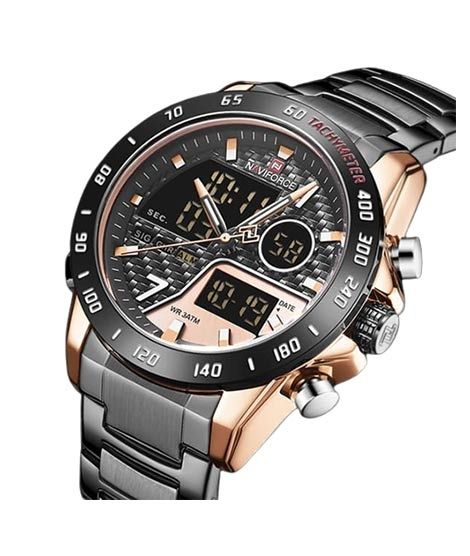 iShopping - NaviForce Dual Time Men's Watch Black (NF-9171-4)