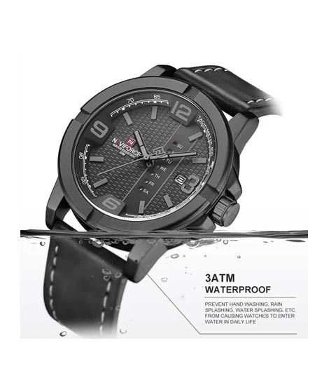 iShopping - Naviforce Day & Date Edition Men's Watch Black (NF-9177-3)