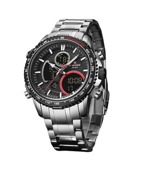 iShopping - NaviForce Dual Time Working Men’s Watch Silver (NF-9182-2)