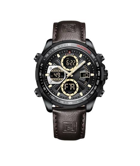 iShopping - NaviForce Dual Time Exclusive Men's Watch Brown (NF-9197-2)