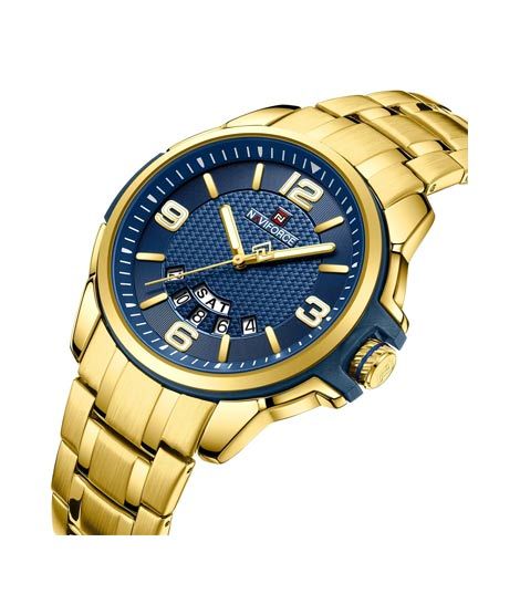 iShopping - Naviforce Day & Date Edition Watch For Men - Golden (NF-9215S-1)