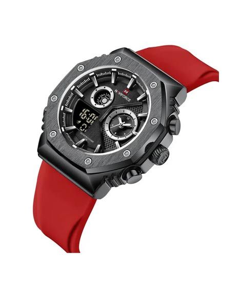 iShopping - Naviforce Dual Time Edition Watch For Men - Red (NF-9216t-6)