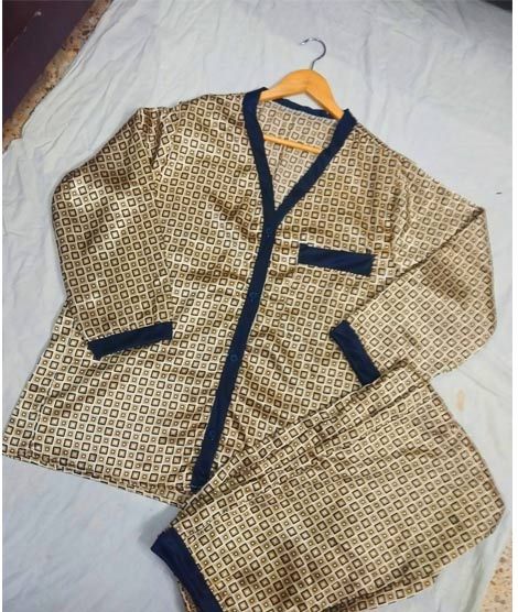 iShopping - Pista Collection 2pcs Printed Night Suit-Golden