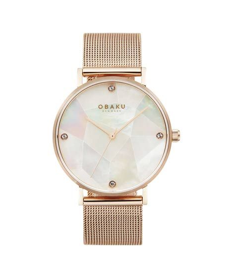 iShopping - Obaku Mosaik Watch For Women's Rose Gold (V268LXVWMV)