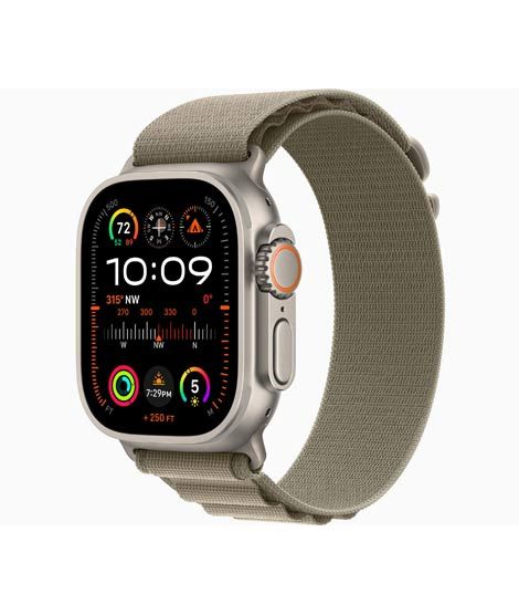 iShopping - Apple Watch Ultra 2 49mm Titanium Case With Alpine Loop-Olive-GPS