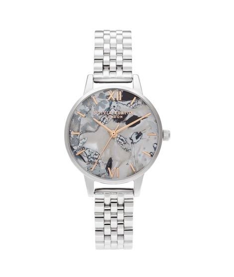 iShopping - Olivia Burton Abstract Florals Women's Watch Silver (OB16VM38)