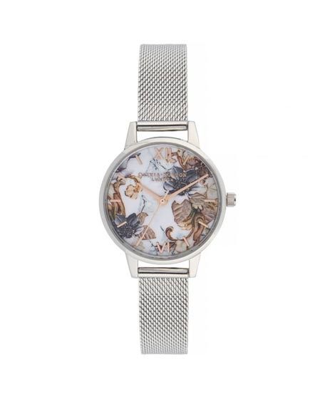 iShopping - Olivia Burton Marble Florals Women's Watch Silver (OB16CS16)