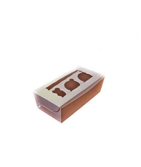 iShopping - Packzypk Box For 3 Mini Cupcake 6.5x2.5x3