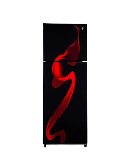 iShopping - PEL Glass Door Freezer-on-Top Refrigerator 10 cu ft (PRGD-6360)-Red Blaze