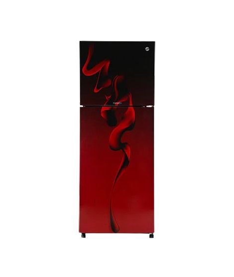 iShopping - PEL InverterOn Flat Glass Door Freezer-on-top Refrigerator 14 Cu Ft (PRINVOGD-22260)-Maroon Blaze