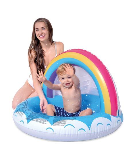iShopping - Planet X Bestway Genuine Inflatable Baby Swimming Pool Rainbow Color (PX-10170)