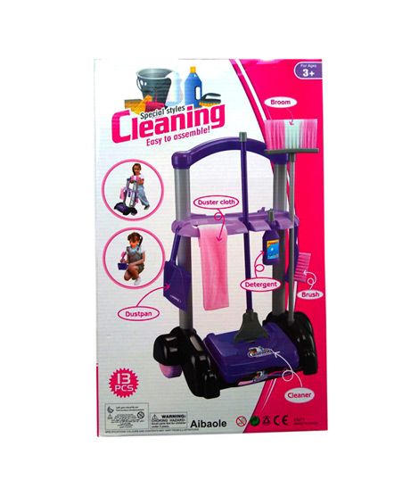 iShopping - Planet X Cleaning Trolley Set For Girls - 13Pcs (PX-9542)