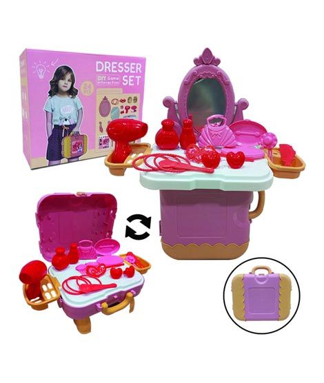iShopping - Planet X DIY 3 in 1 Portable Dresser Set Play House - 24 Pcs (PX-11497)