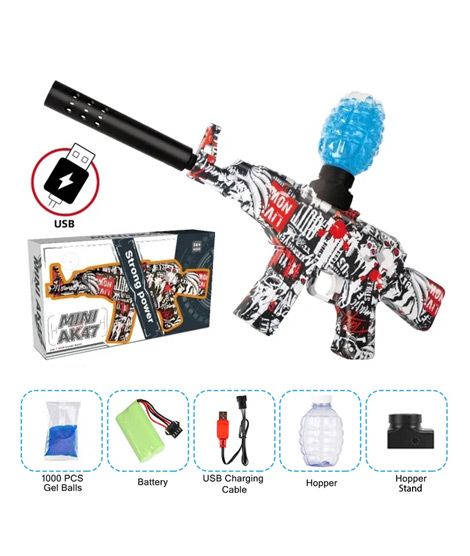 iShopping - Planet X Gel Blaster Rechargeable Electric Gun Toy - AK47 (PX-11560)