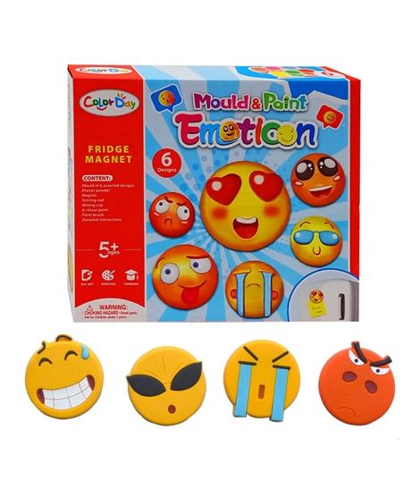iShopping - Planet X Mould & Paint Emoticon Fridge Magnet For Kids (PX-11403)