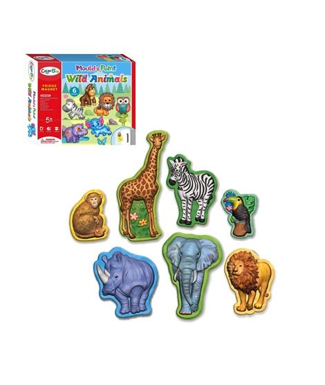 iShopping - Planet X Mould & Paint Wild Animal Fridge Magnet For Kids (PX-11402)