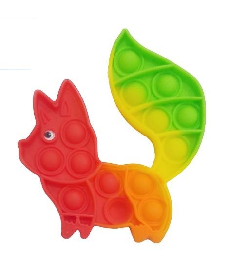 iShopping - Planet X Pop Bubble Fidget Rainbow Squirrel Silicone Toy (PX-11119)