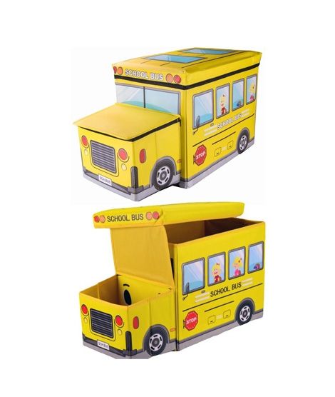 iShopping - Planet X School Bus Toy Chest For Kids (PX-9259)