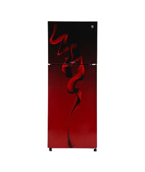 iShopping - PEL Freezer-on-Top Curved Glass Door Refrigerator 11 Cu Ft - Maroon Blaze (PRCGD 6350)