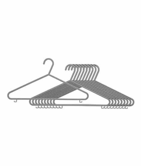 iShopping - Premier Home Grey Plastic Adult Hangers – Set Of 10 (1900387)