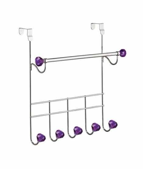 iShopping - Premier Home Hot Pink 5 Hooks Over Door Hanger (509679)