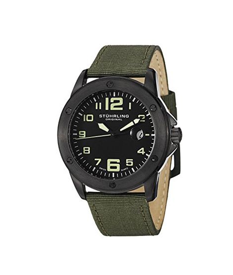 iShopping - Stuhrling Original Pilot Ace Men's Watch Green (463.335DO54)