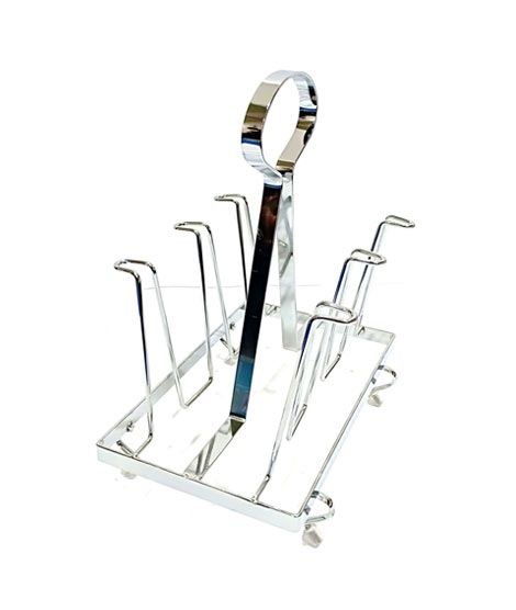 iShopping - Quickshopping Stainless Steel 6 Slots Glass Stand