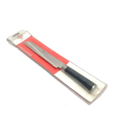 iShopping - Quickshopping Stainless Steel Bread Knife Black