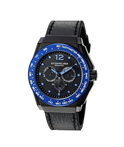 iShopping - Stuhrling Original Concorso Tonneau Men's Watch Black (535.33U51)
